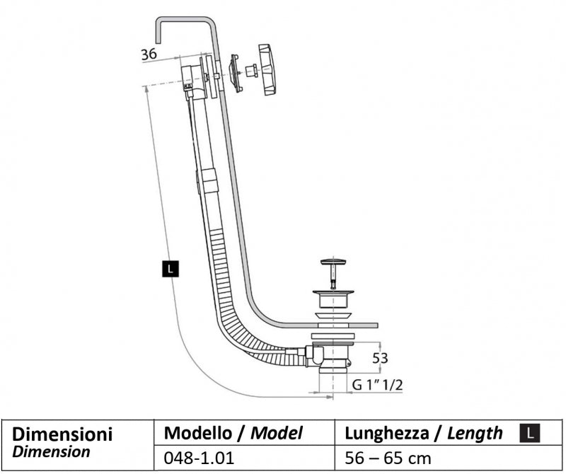 Cgs - Colonna Vasca A Sedere Cm 56-65