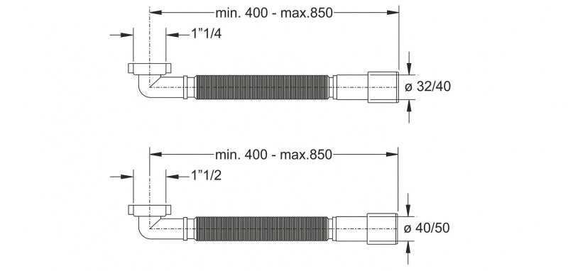 Bonomini - Jollyflex 11/4" Ø32 Con Attacco Curvo