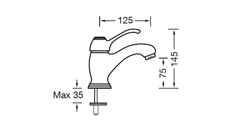 EURORAMA - Miscelatore lavabo con piletta a saltello 1"1/4 - serie: dodo - colore: bronzo