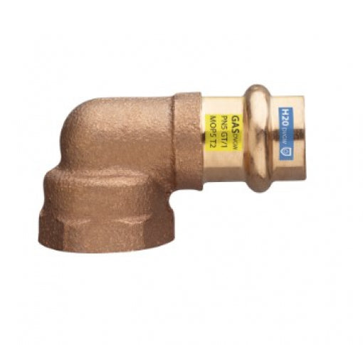 Raccordo curvo/gomito bronzo rame 1" ø22 pressfitting