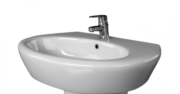 Roca - Lavabo 68 cm in cercamica Bianco - Serie: Clara