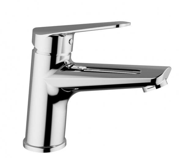 Teorema - Miscelatore Lavabo Cromato Con Piletta A Saltello da 1" 1/4 - Serie: Slyce