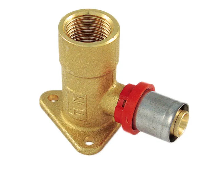 Tiemme - Raccordo Curvo/Gomito Con Base 1/2" Ø20 Multistrato A Pressare Acqua