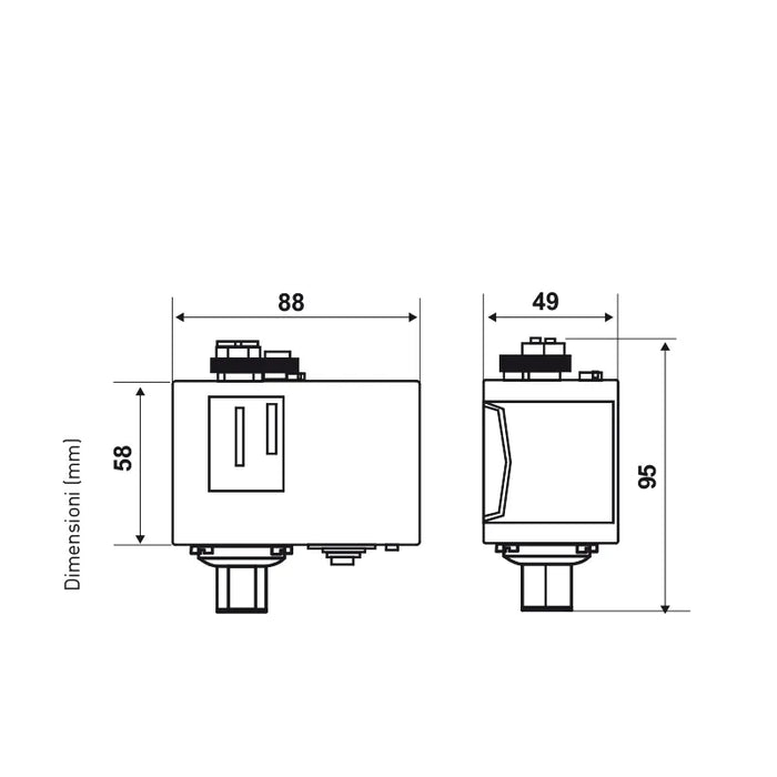 Fantini Cosmi - Pressostato Riarmo Automatico Per Il Controllo E La Regolazione Di Fluidi E Gas Inermi 8÷28 Bar Ø1/4" Femmina Ip40