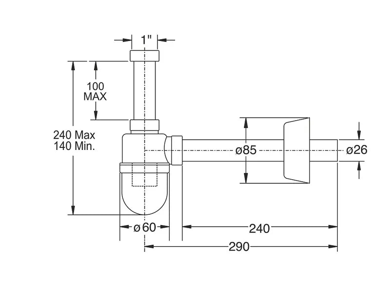 Bonomini - Sifone A Bottiglia 11/4" In Abs Cromato - Articolo: 0570Ot25K7